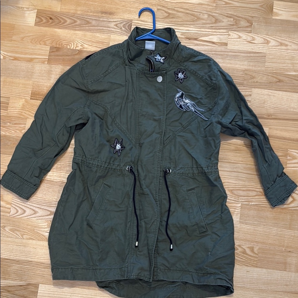CAbi Green Embroidered Jacket